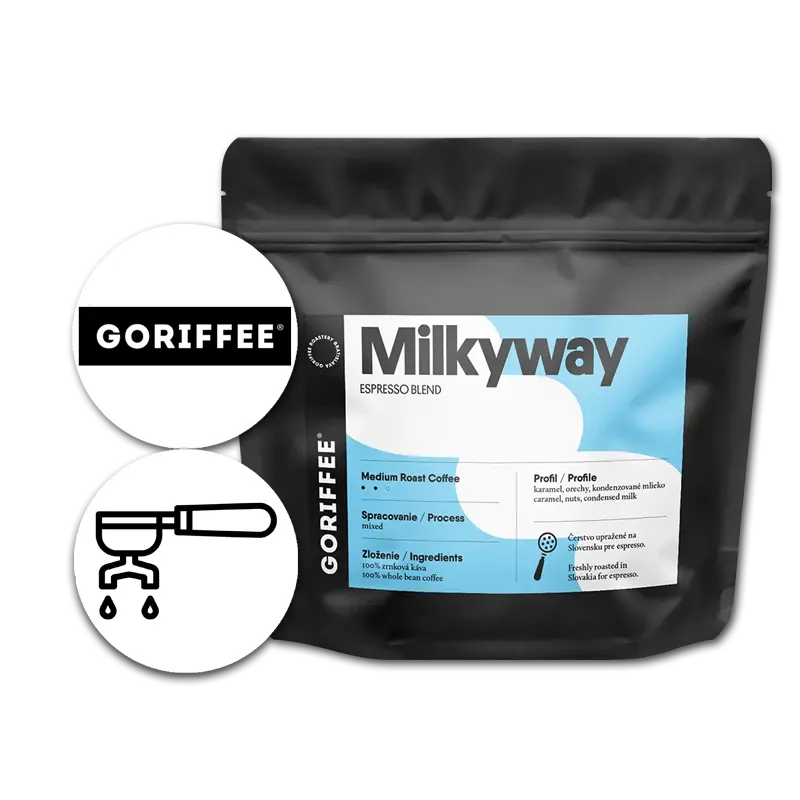 Brazílie / Kolumbie - MILKYWAY ESPRESSO BLEND - Hmotnost: 250 g