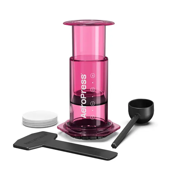 AeroPress Clear Pink se 100 filtry